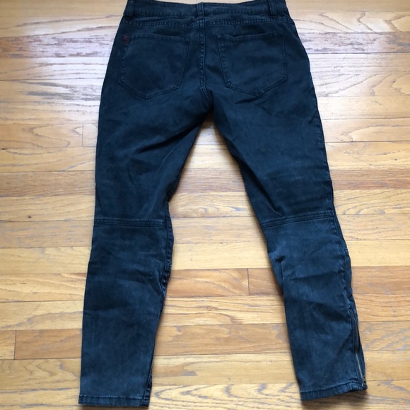 Washed Black Moto Jeans - Picture 4 of 4